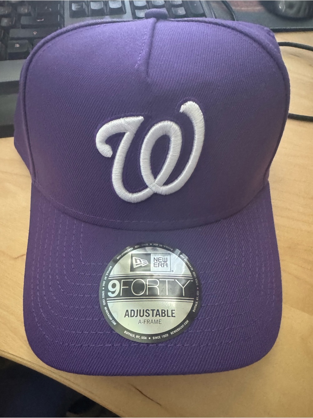 Washington National New Era Purple Cap with White Embroidered 'W'